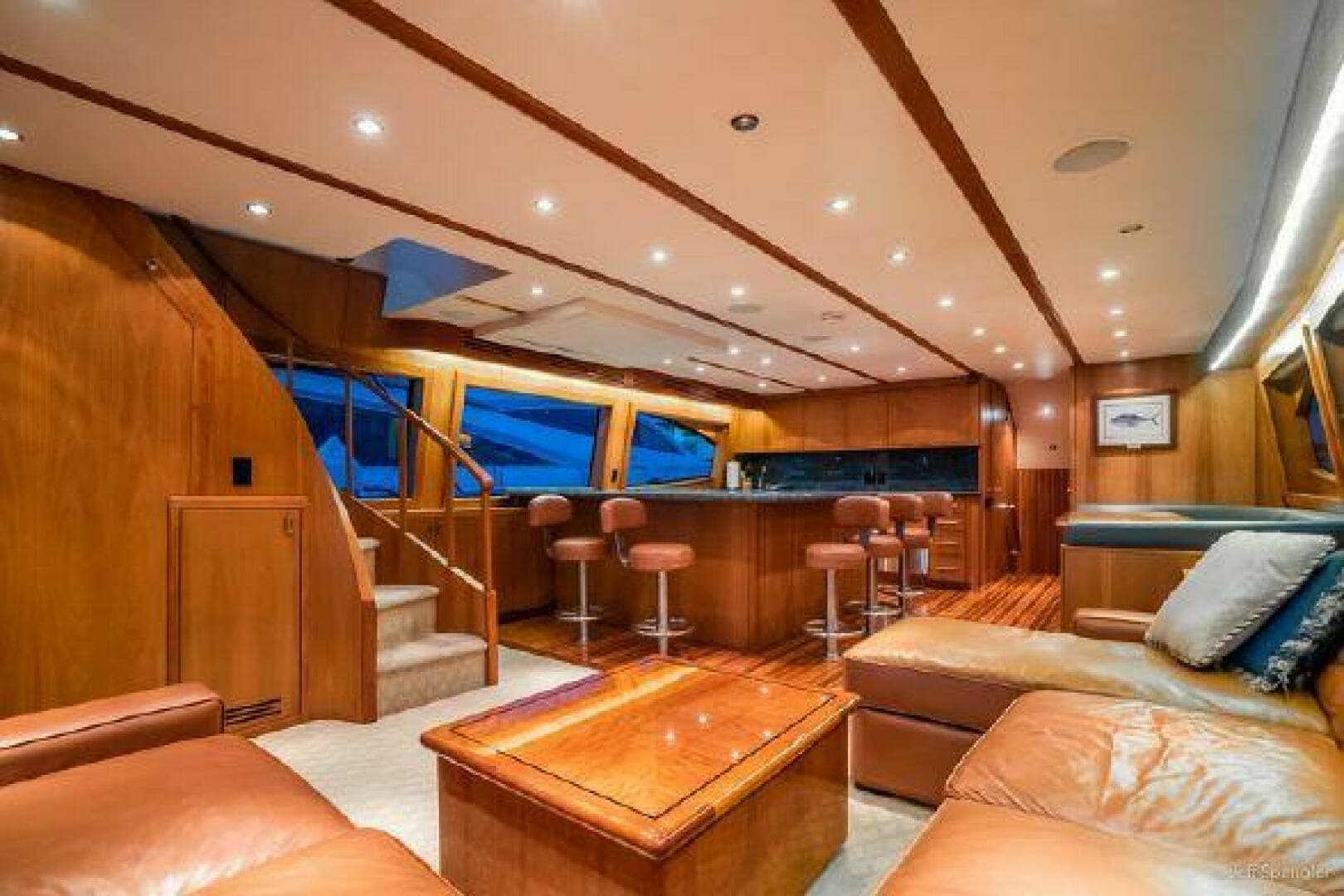 2008 Hatteras 77 Enclosed Bridge - Image 7