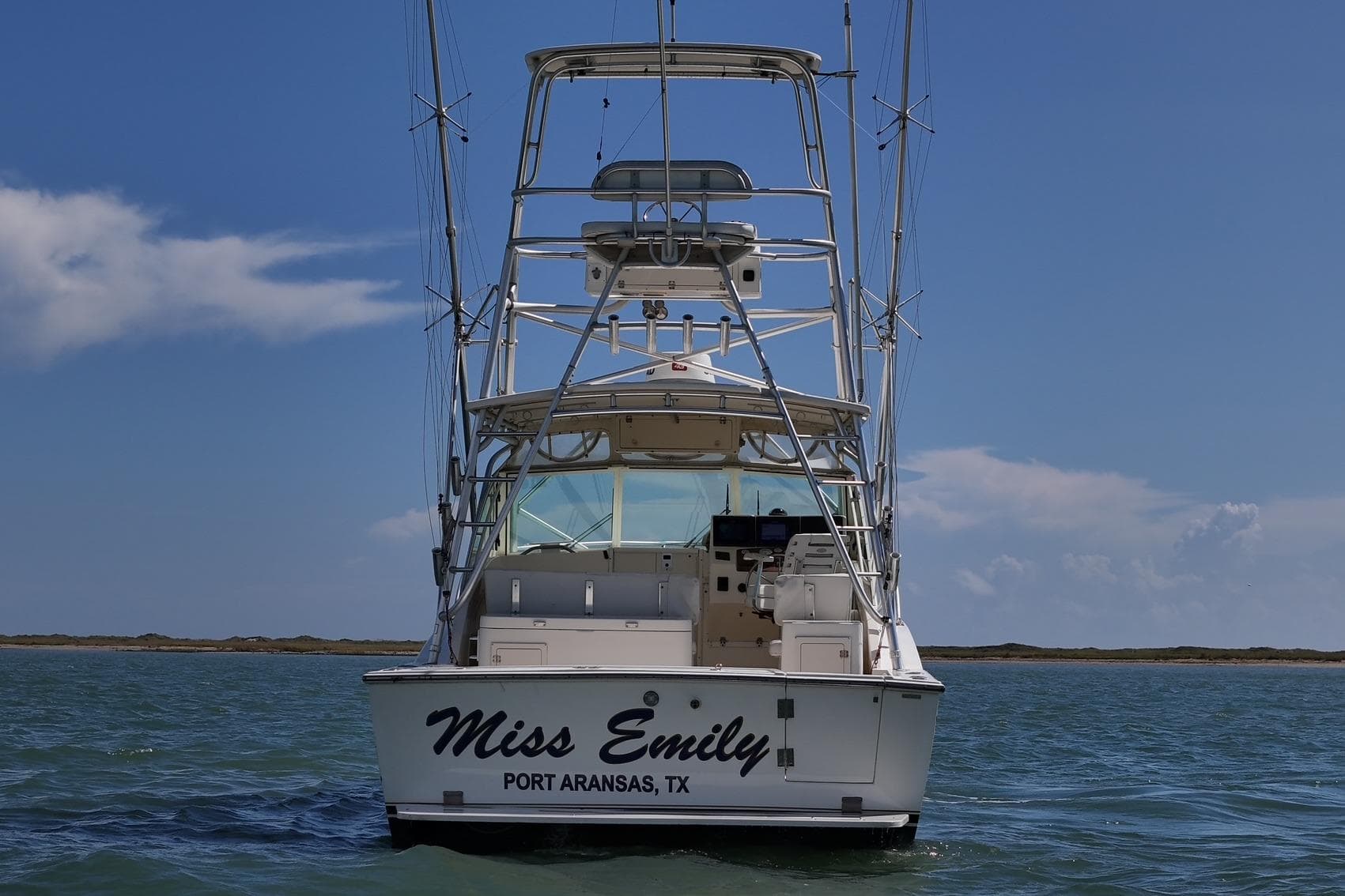 2006 Albemarle 320 Express Fisherman boat named "Miss Emily" in Port Aransas, Texas waters.