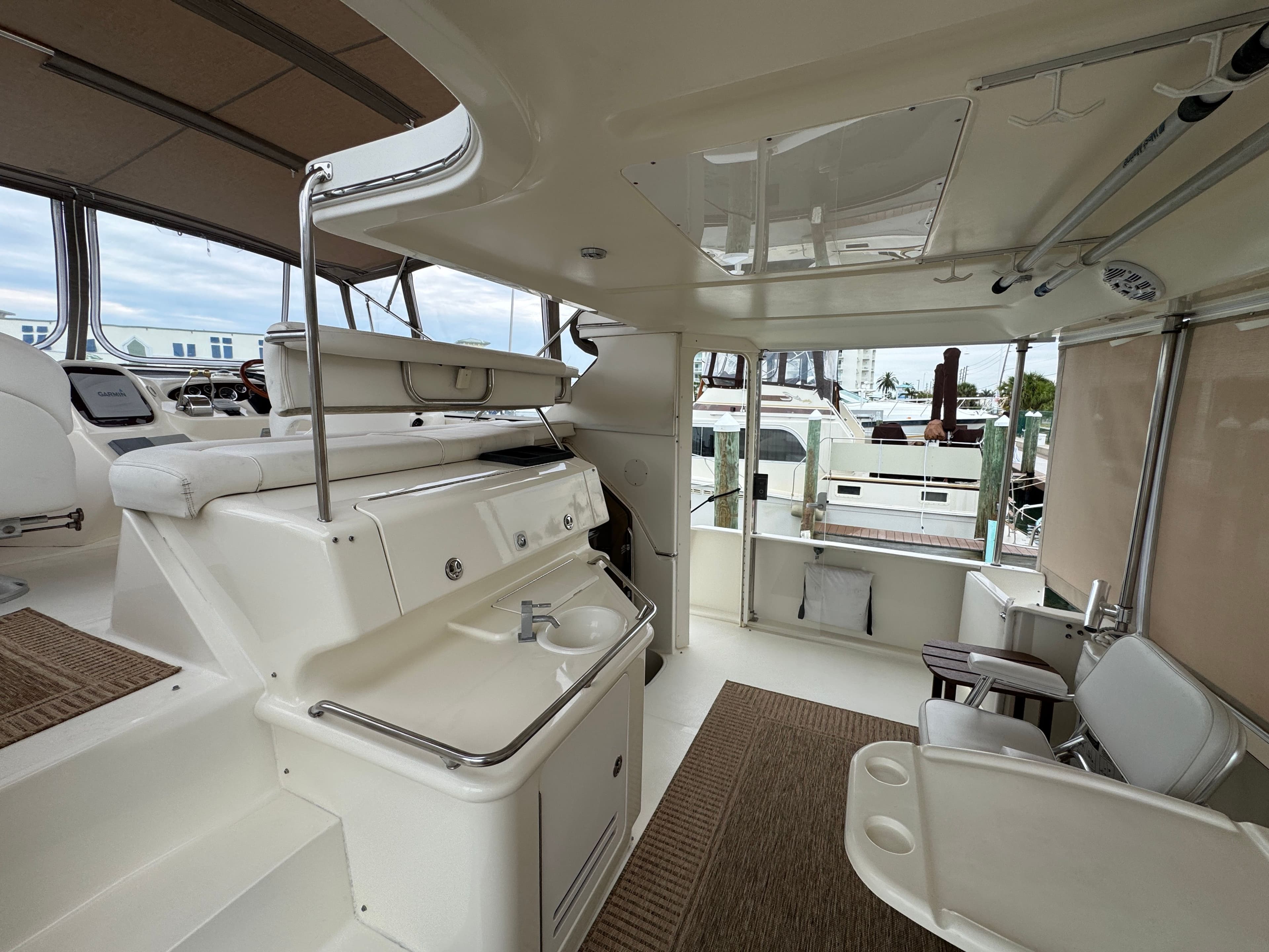 Interior of a 2001 Sea Ray 380 Aft Cabin yacht.