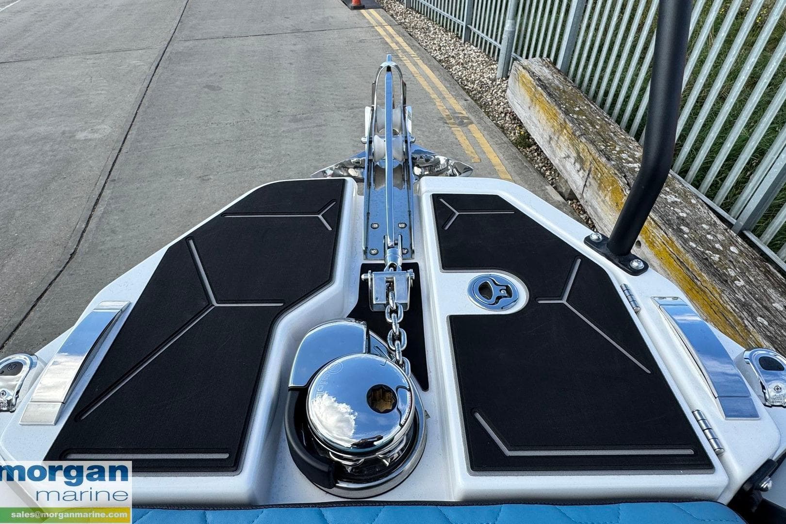 Highfield ADV 7 boat deck, 2026 model, featuring sleek design and modern fittings.