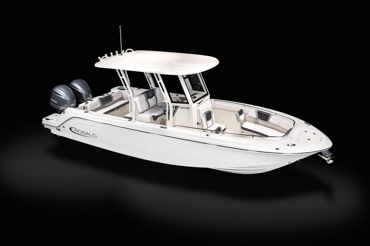 Manufacturer Provided Image: 2020 Robalo R272 Center Console boat with dual engines.