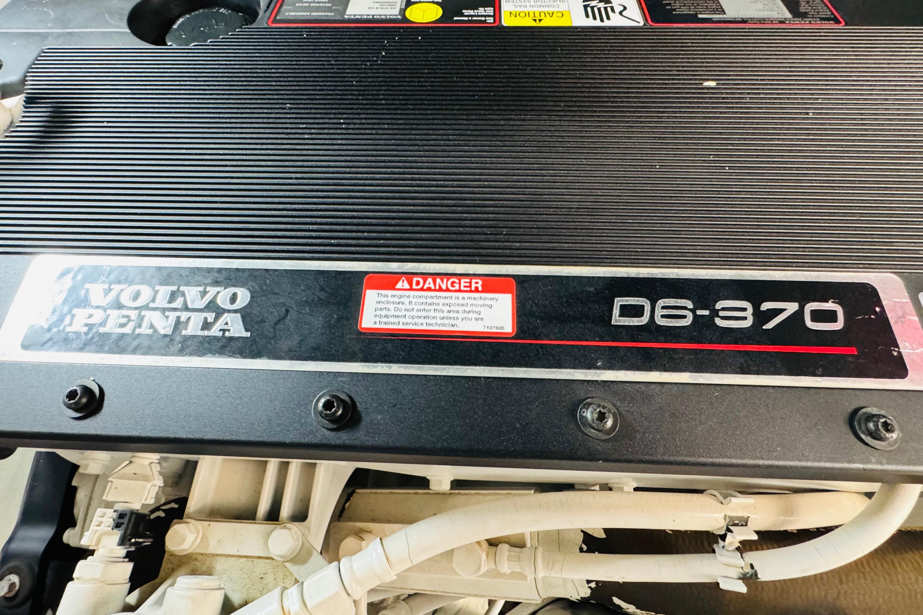 Volvo Penta D6-370 engine in a 2006 Carver 46 Voyager yacht.