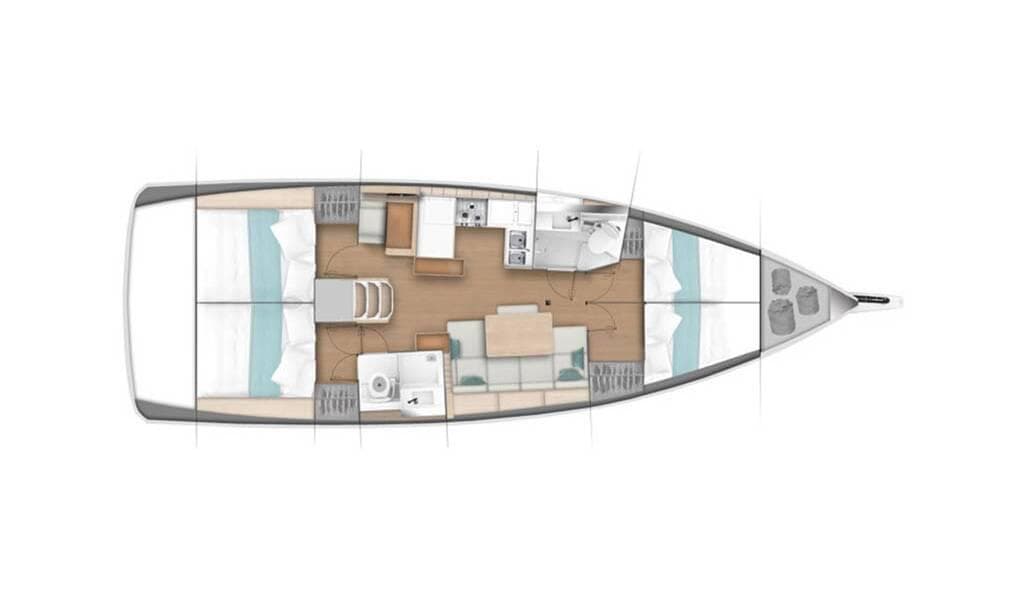Layout (4 Cabin 2 Head)