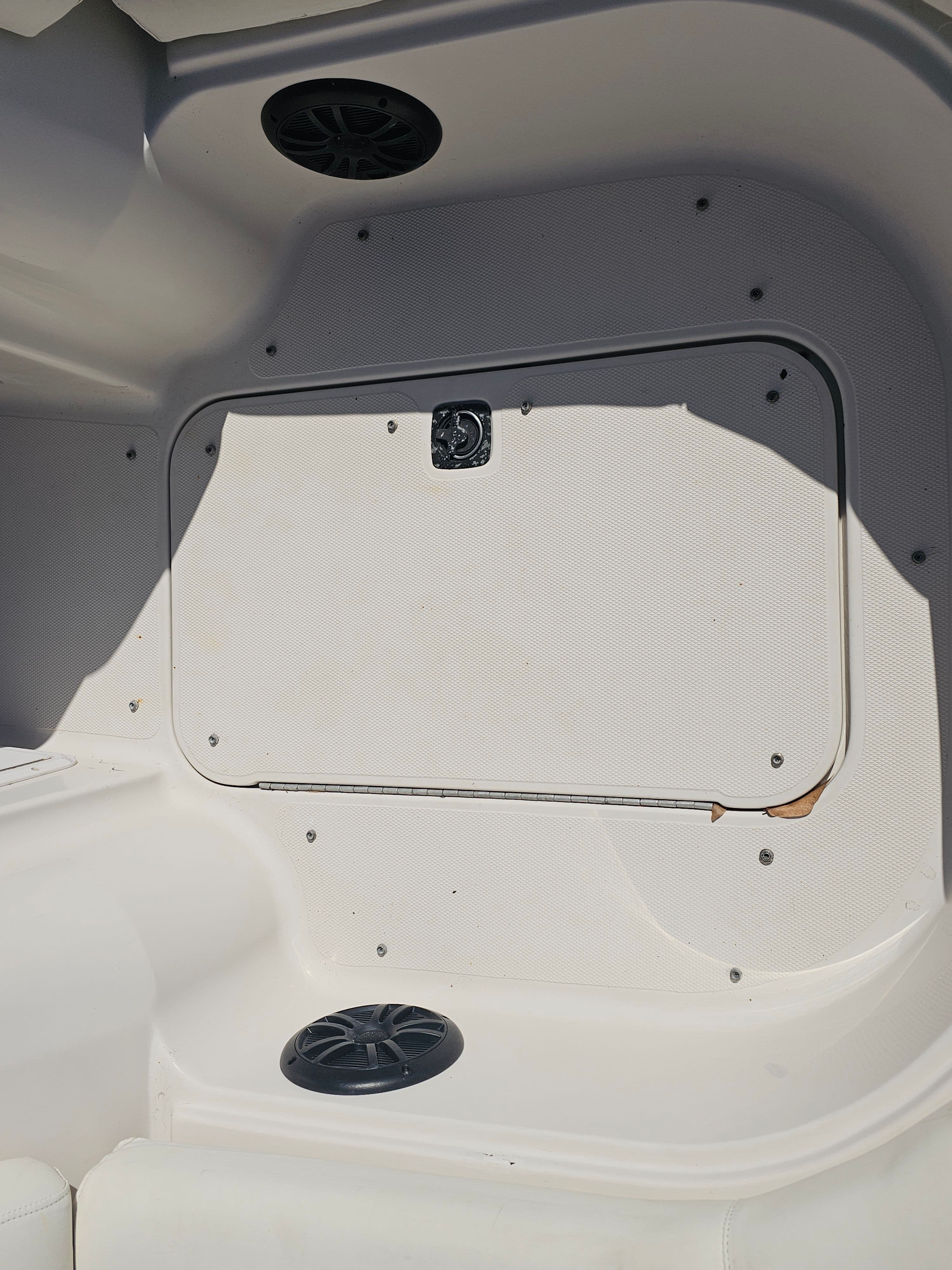 Interior of a 2002 Godfrey Hurricane Sundeck 187 boat.