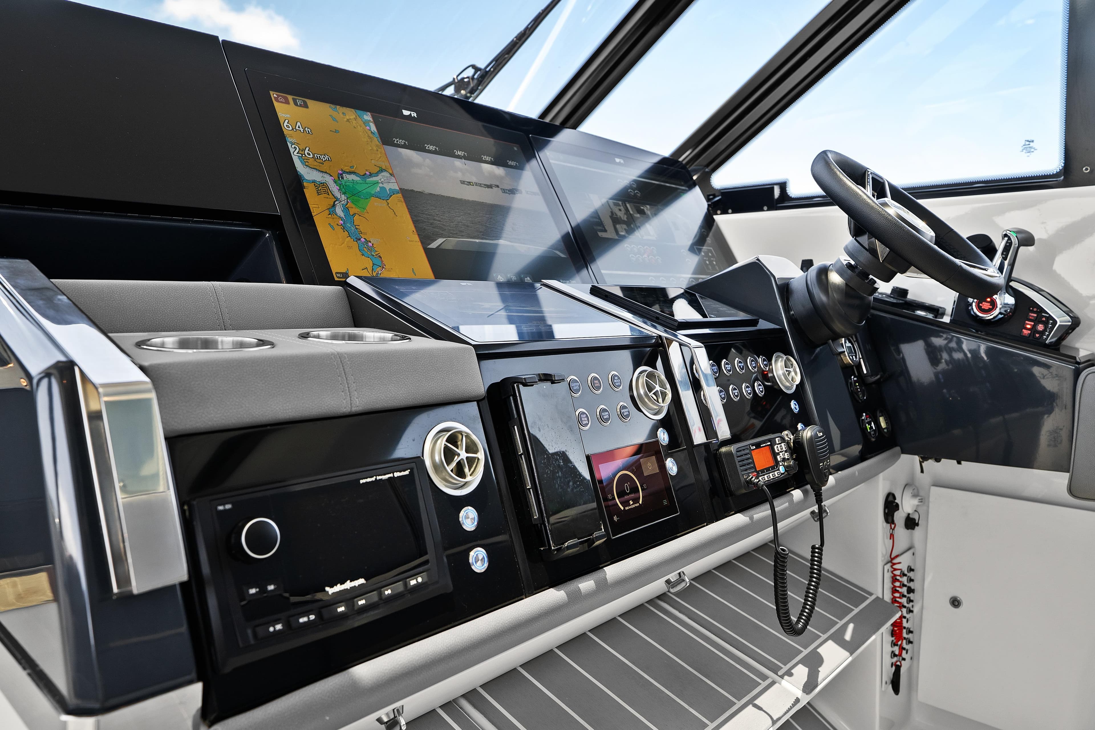 2024 Formula 500 Super Sport Crossover dashboard with advanced navigation and control systems.