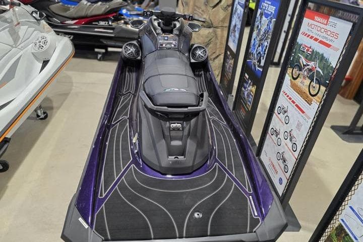 2026 Yamaha WaveRunner GP HO displayed in showroom with sleek design and advanced features.