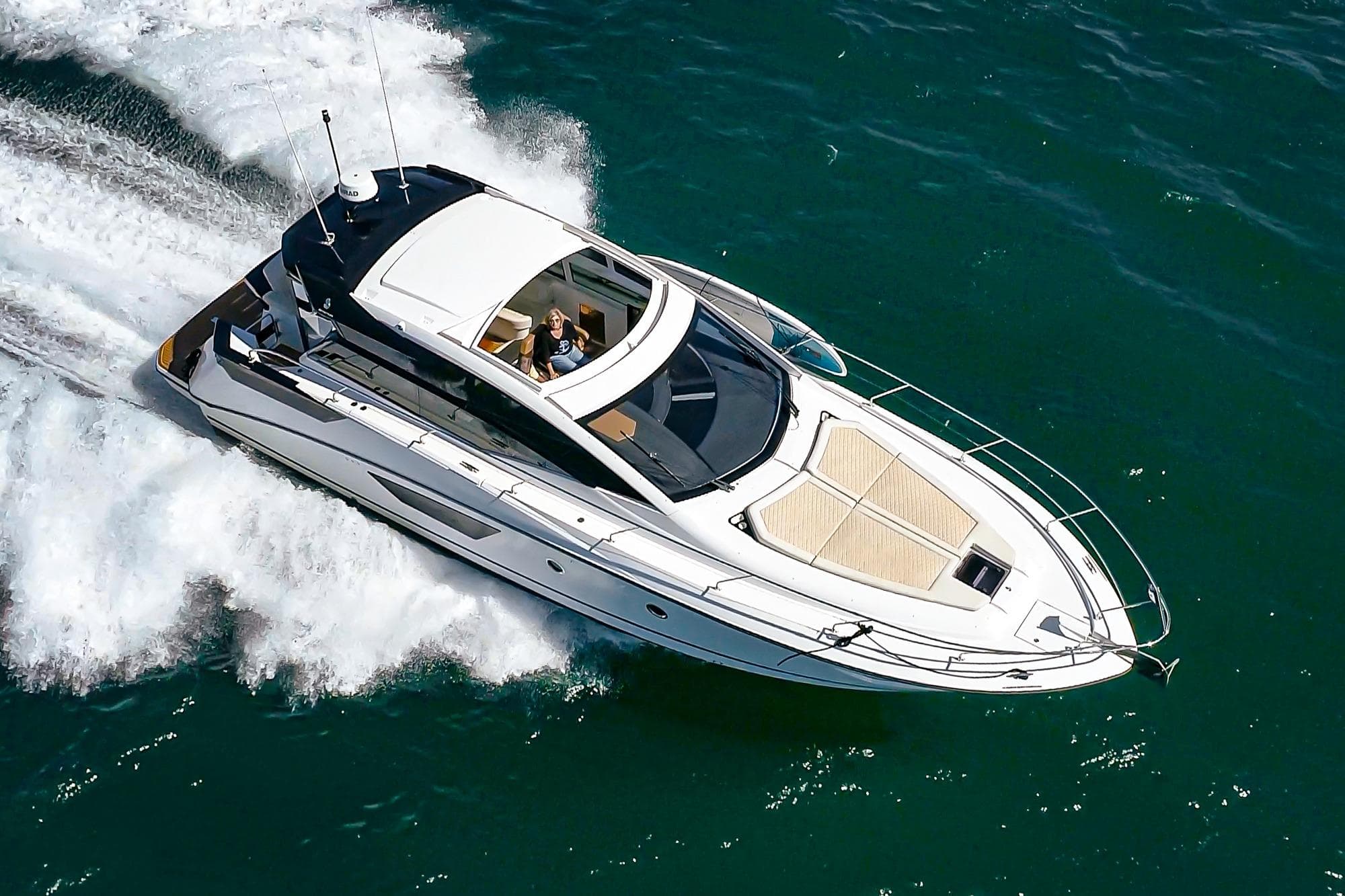 2017 Beneteau Gran Turismo 46 yacht cruising on open water.