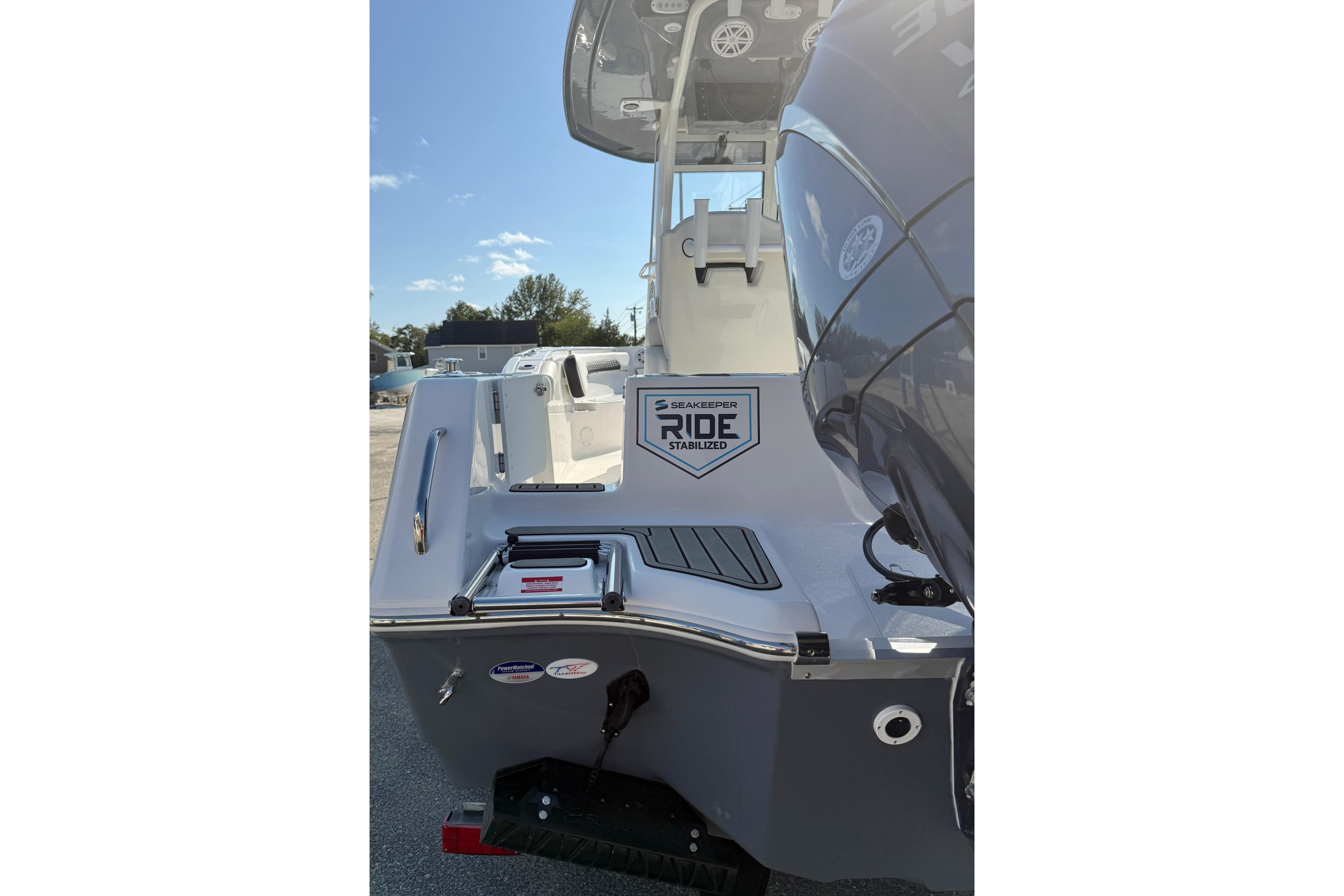 2026 Tidewater 232 CC Adventure boat with Seakeeper Ride stabilization system.
