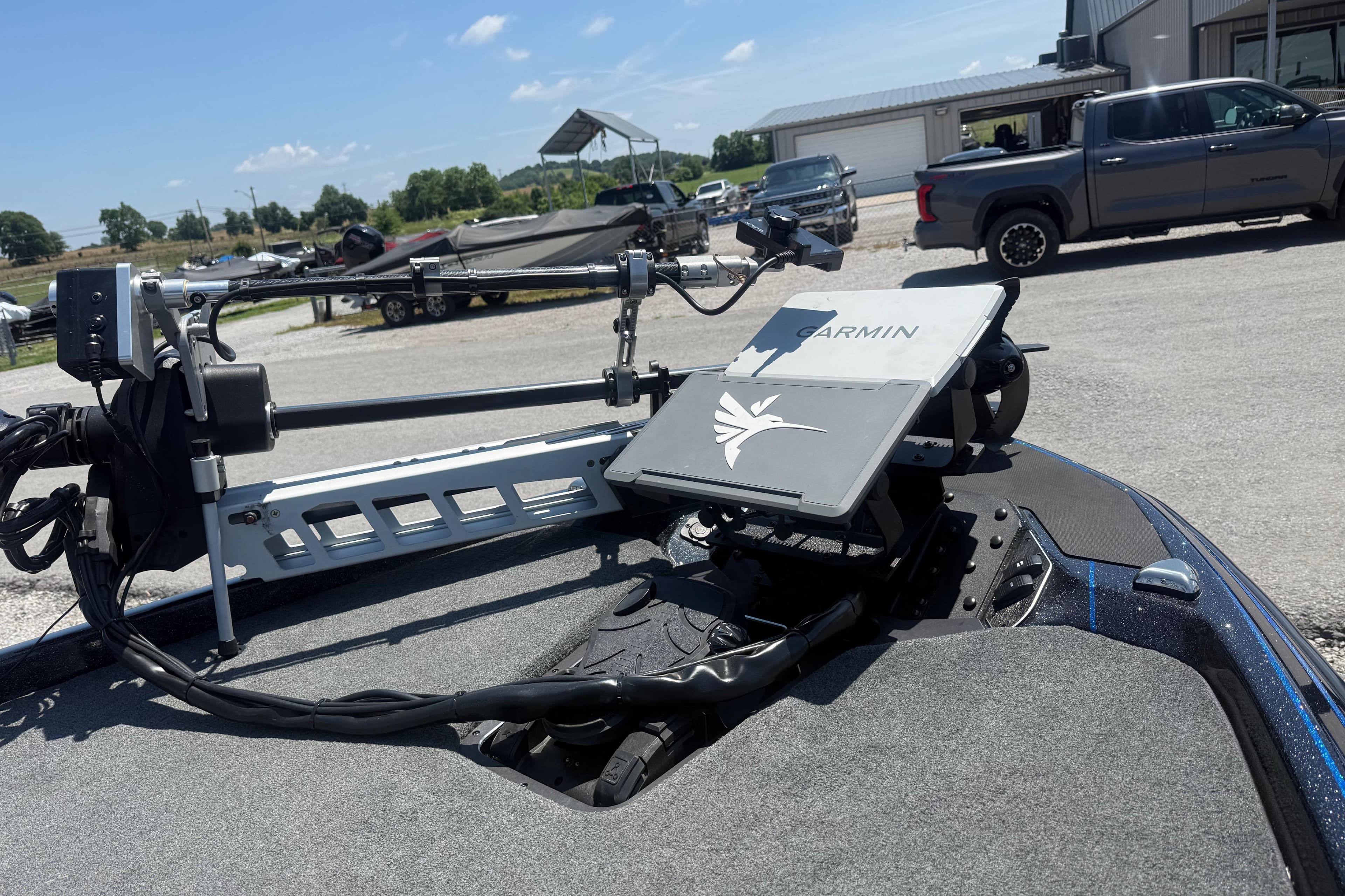 2025 Skeeter FXR21 Limited boat with Garmin navigation system on deck.
