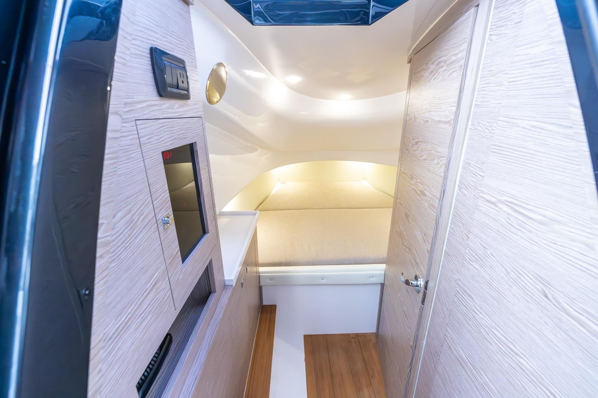 Interior of 2024 SACS Strider 11 yacht with modern design.