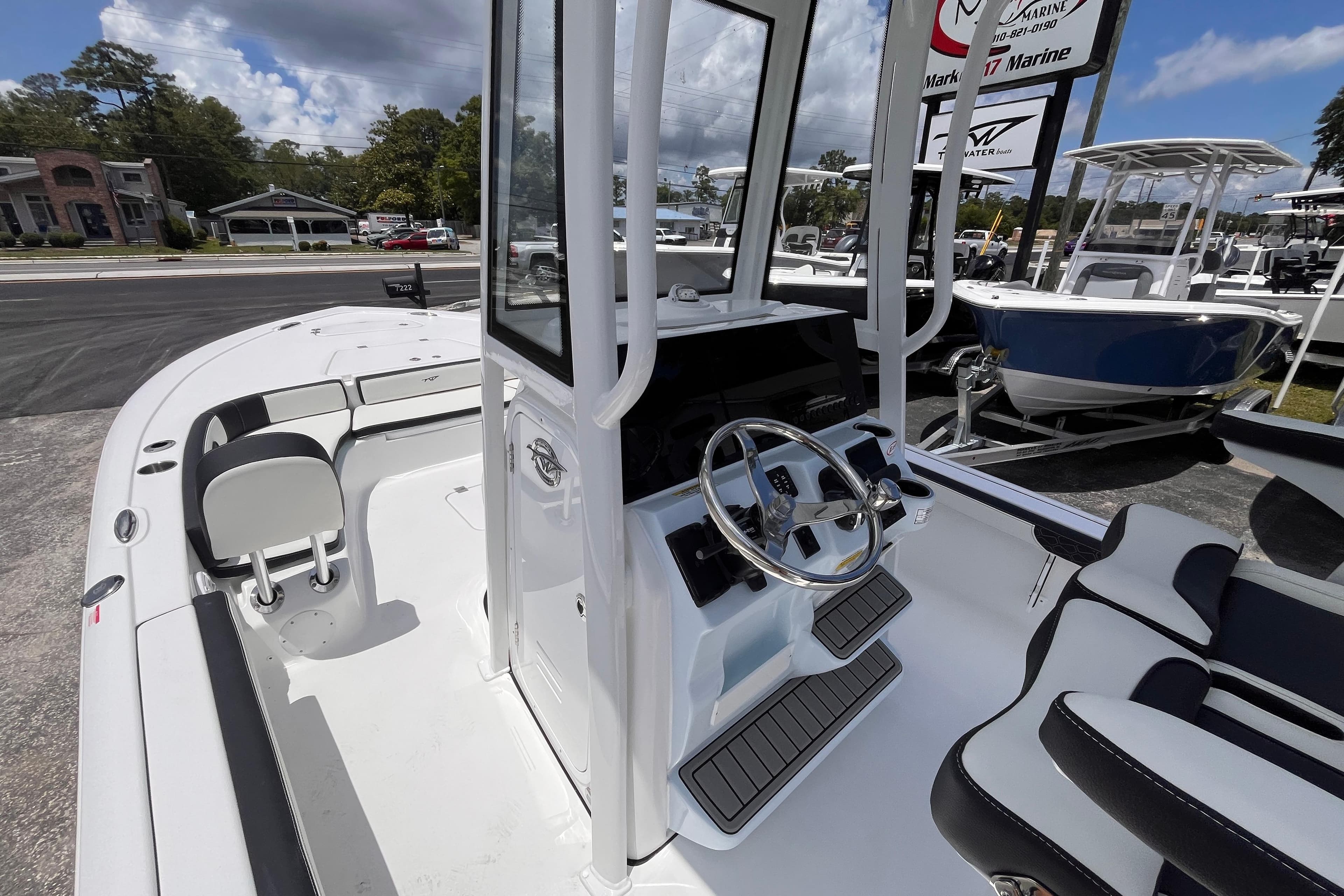 2026 Tidewater 2300 Carolina Bay boat cockpit view.
