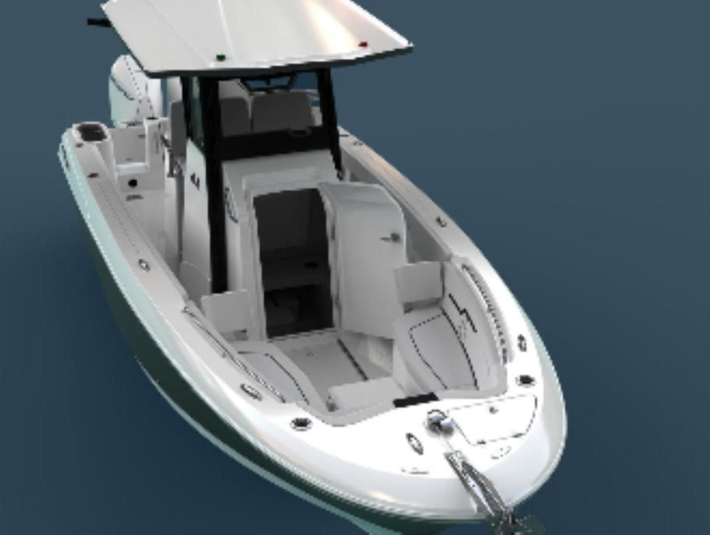 2025 Wellcraft 263 Fisherman boat, sleek design, white exterior, spacious deck, modern features.