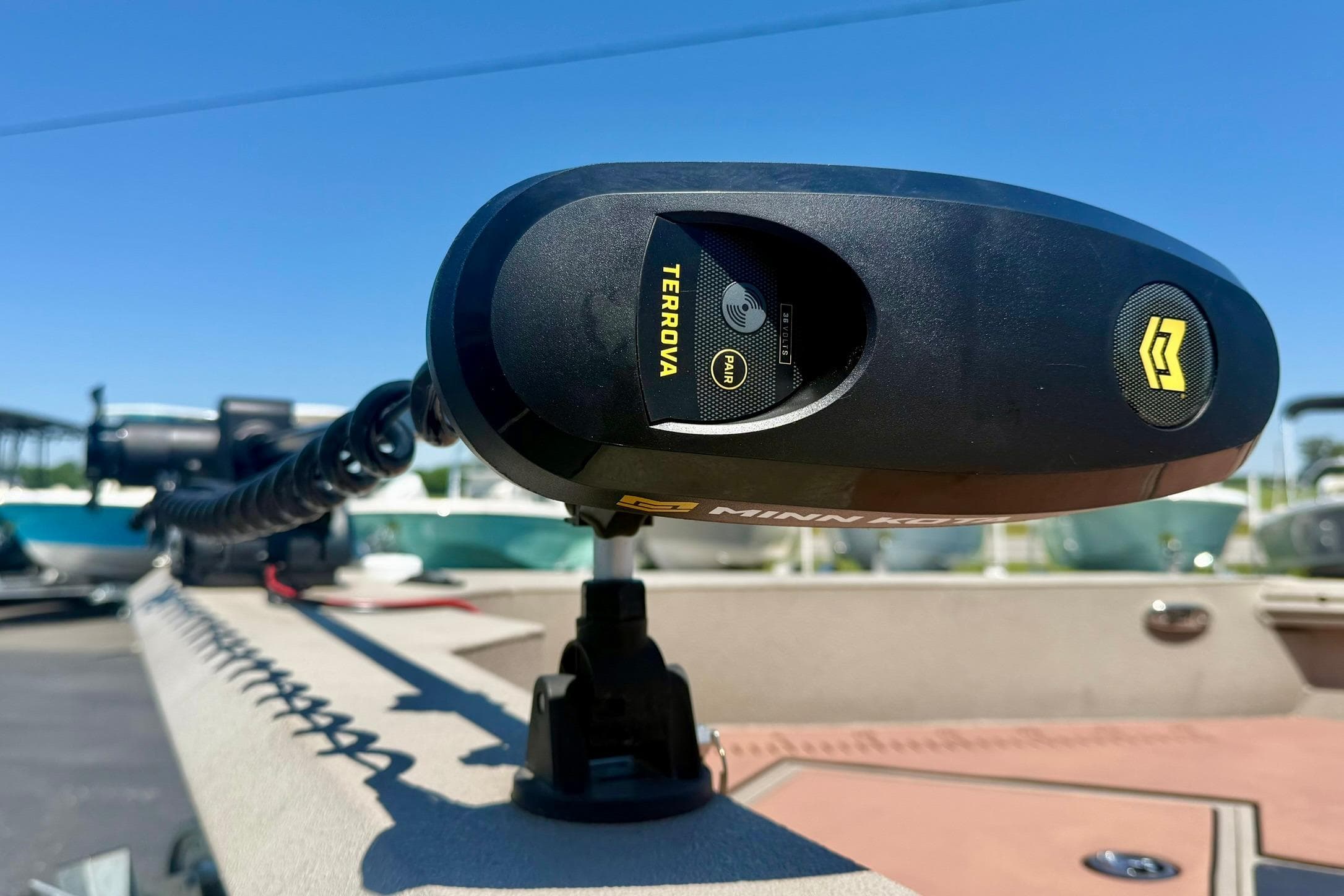 Minn Kota Terrova trolling motor on 2019 Excel 230 Bay Pro boat.