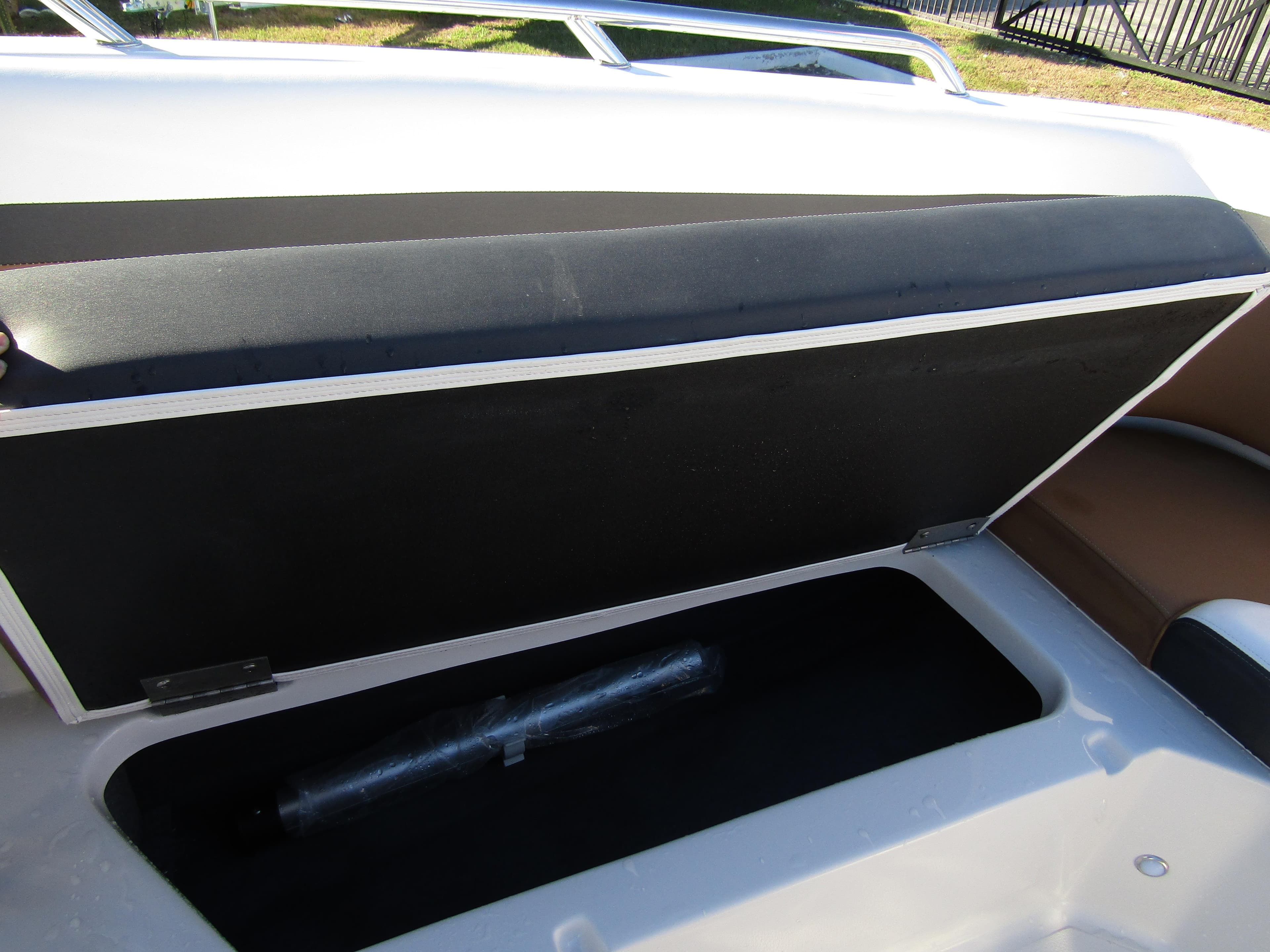 2024 Starcraft SVX 231 OB CC boat storage compartment.