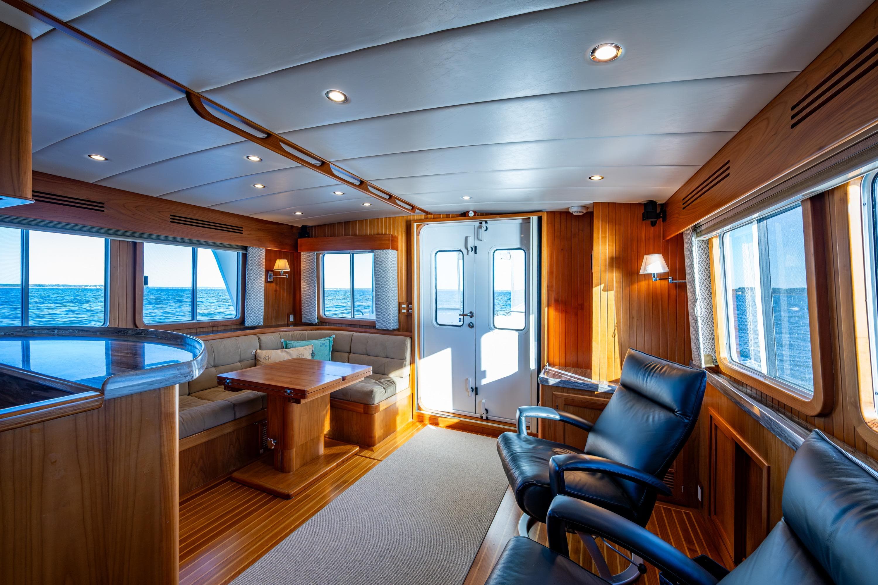 Saloon looking aft from the galley