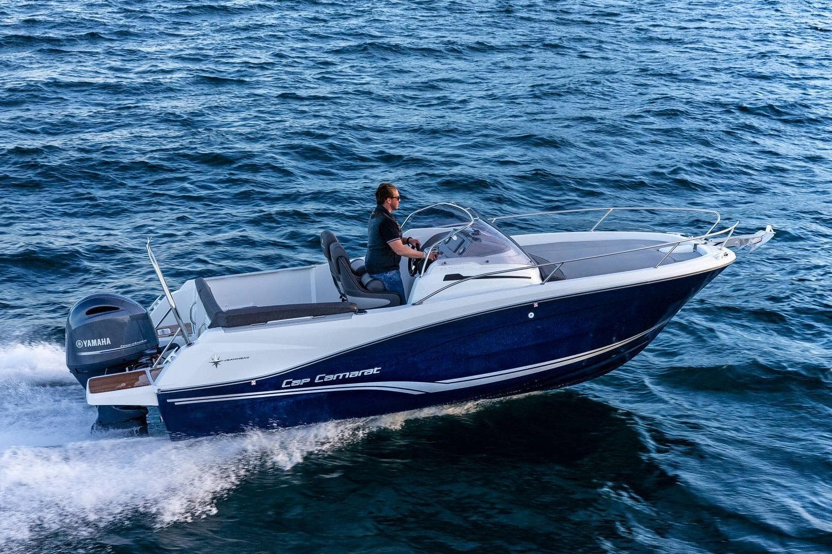 2026 Jeanneau Cap Camarat 6.5 WA cruising on open water.