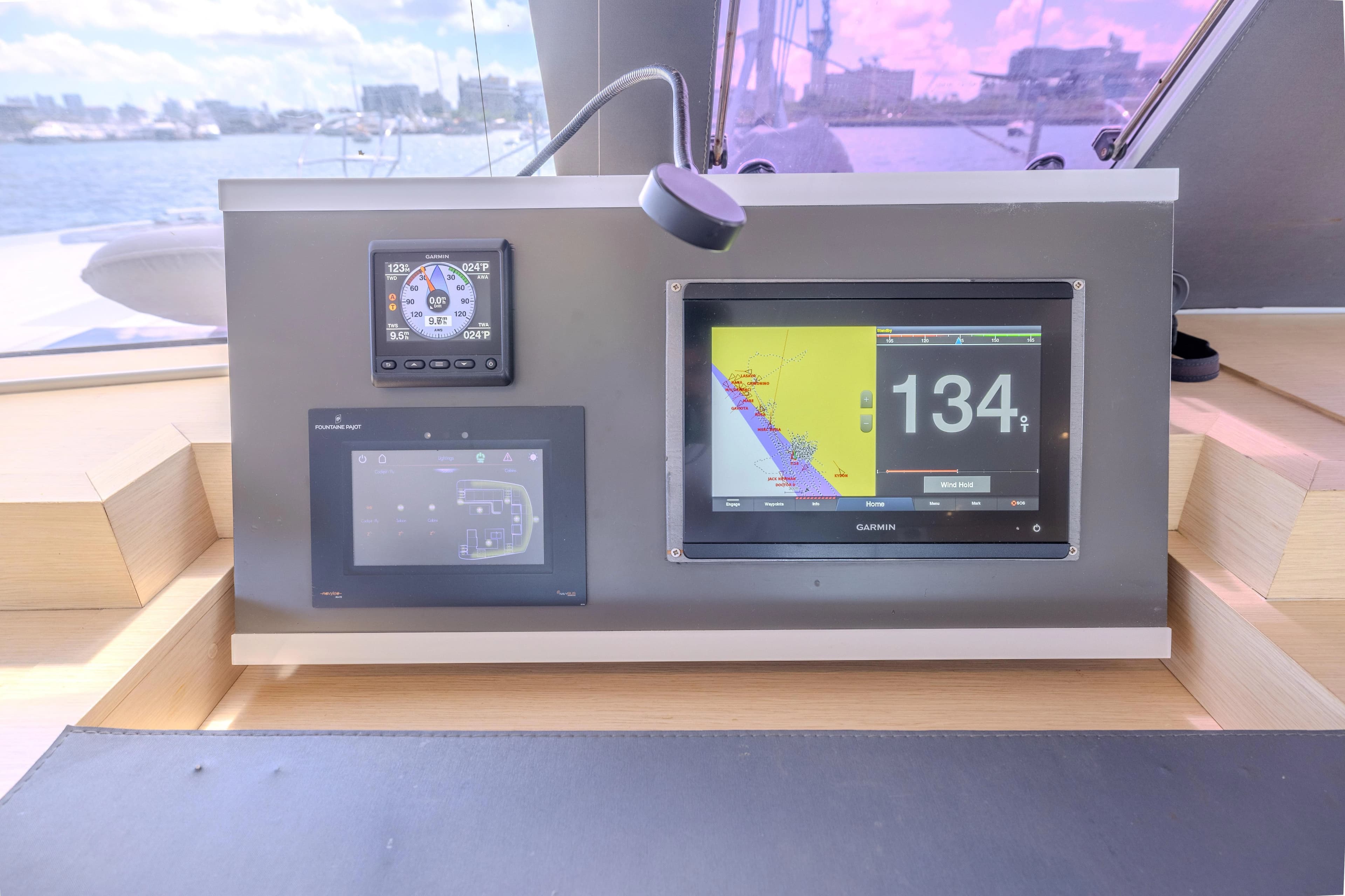 Navigation system of Fountaine Pajot Ipanema 58, year 2017.