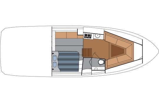 Manufacturer Provided Image: 2015 Cruisers Yachts 390 Express Coupe floor plan layout.