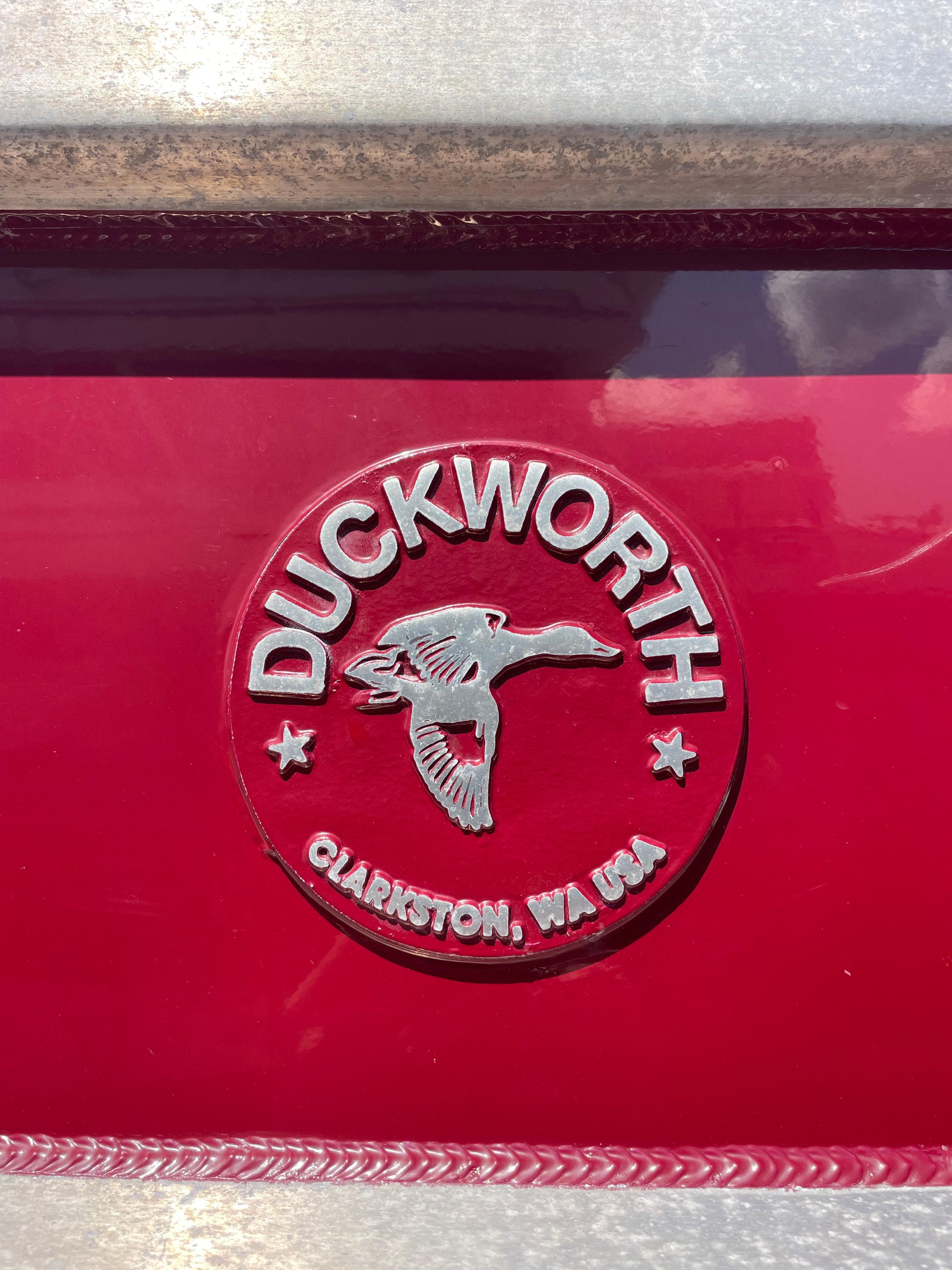 Duckworth 28 Offshore 2018 emblem with flying duck, Clarkston, WA, USA.