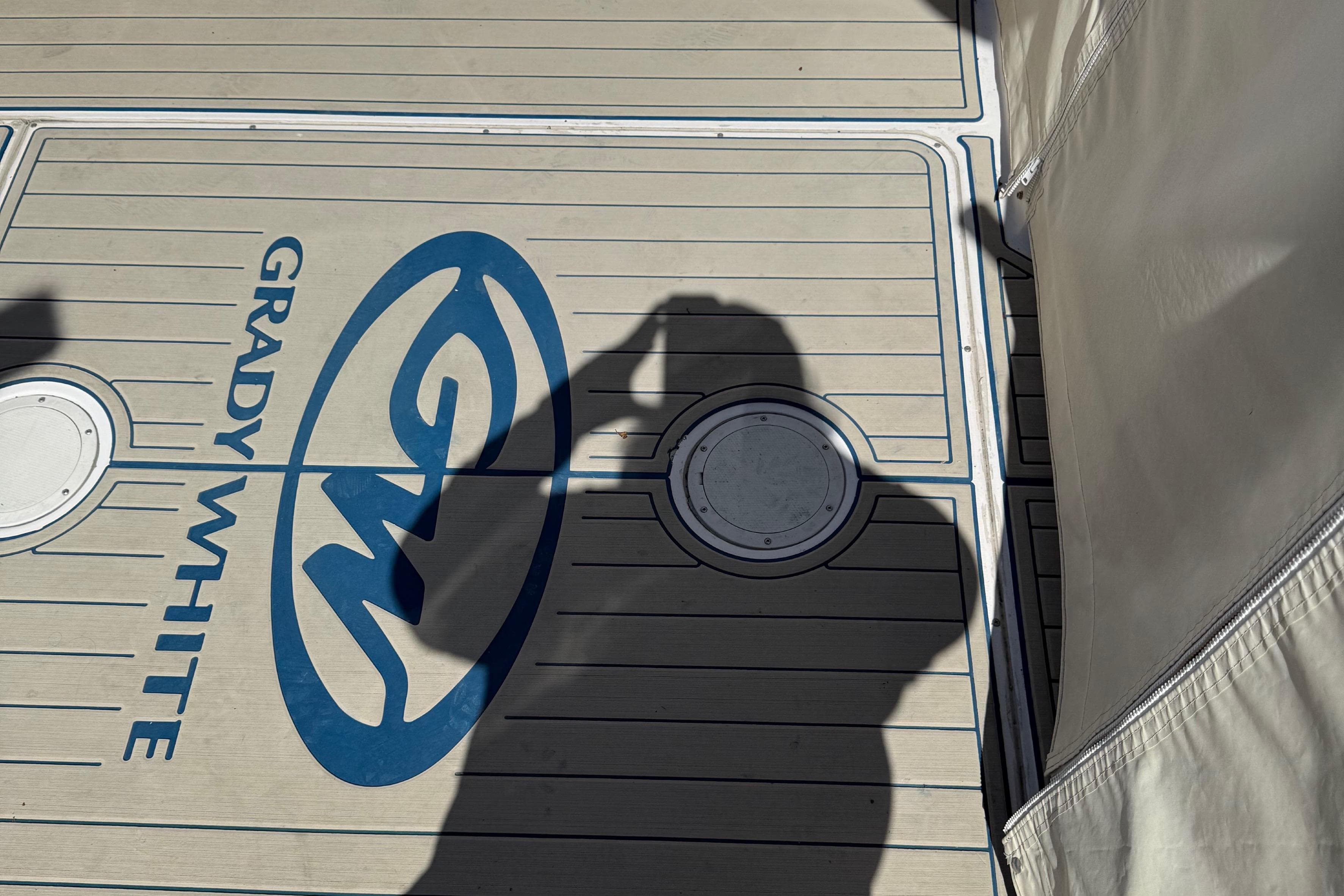 Shadow on Grady-White Marlin 300 boat deck, 1996 model.