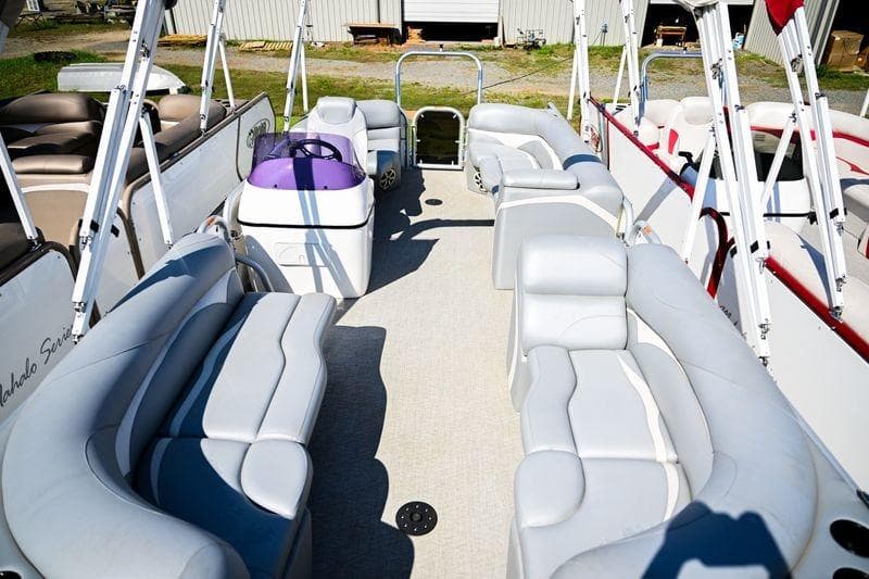 2023 Aloha Pontoon Mahalo 23 with spacious seating and modern design.