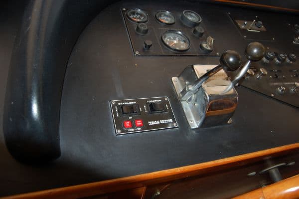 Control panel of a 1982 Kong & Halvorsen Island Gypsy boat.