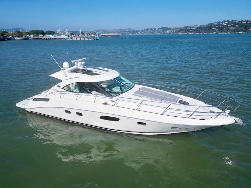 2010 Sea Ray 470 Sundancer on calm waters.