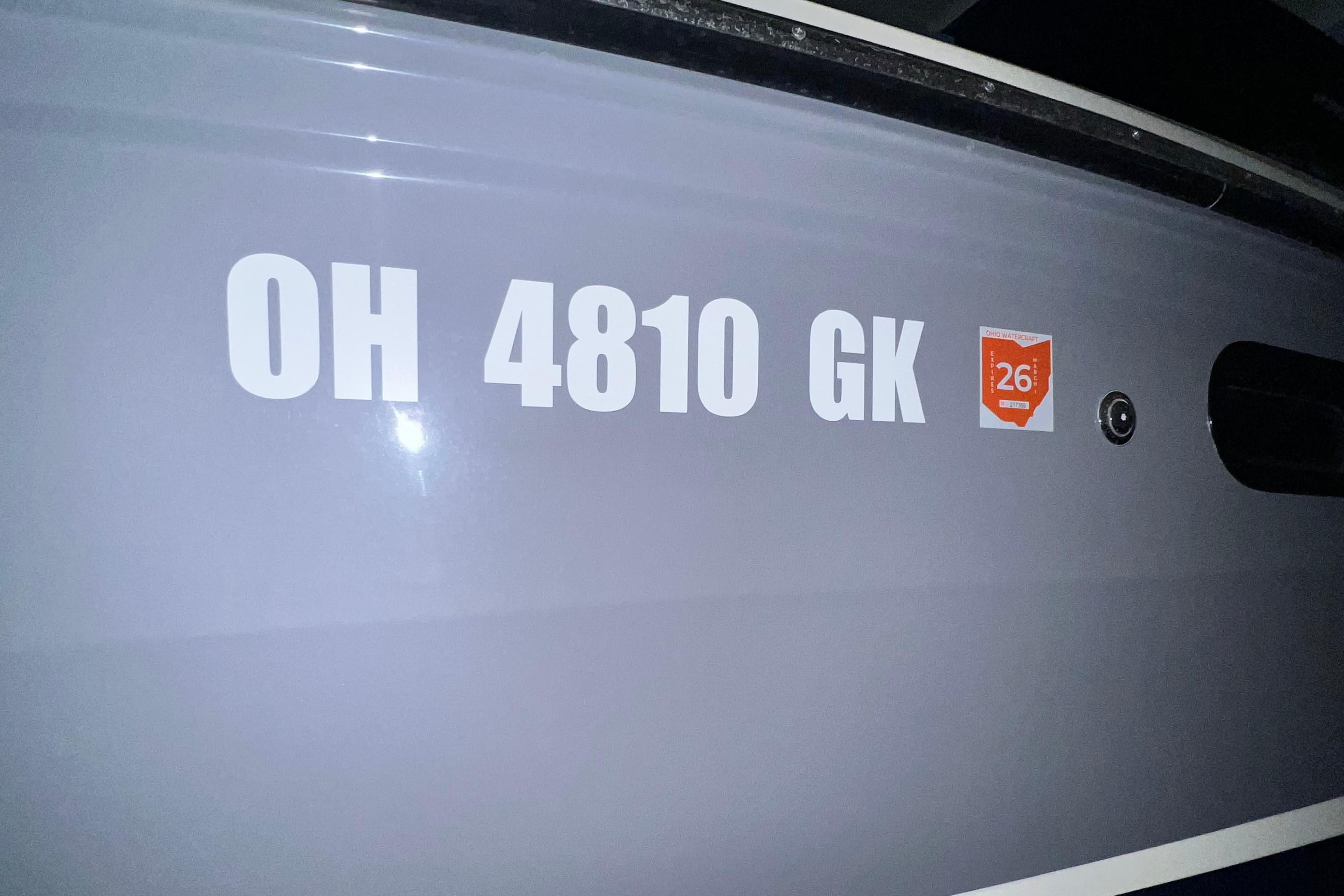 Sea Ray SLX 280 boat with registration OH 4810 GK, year 2017.