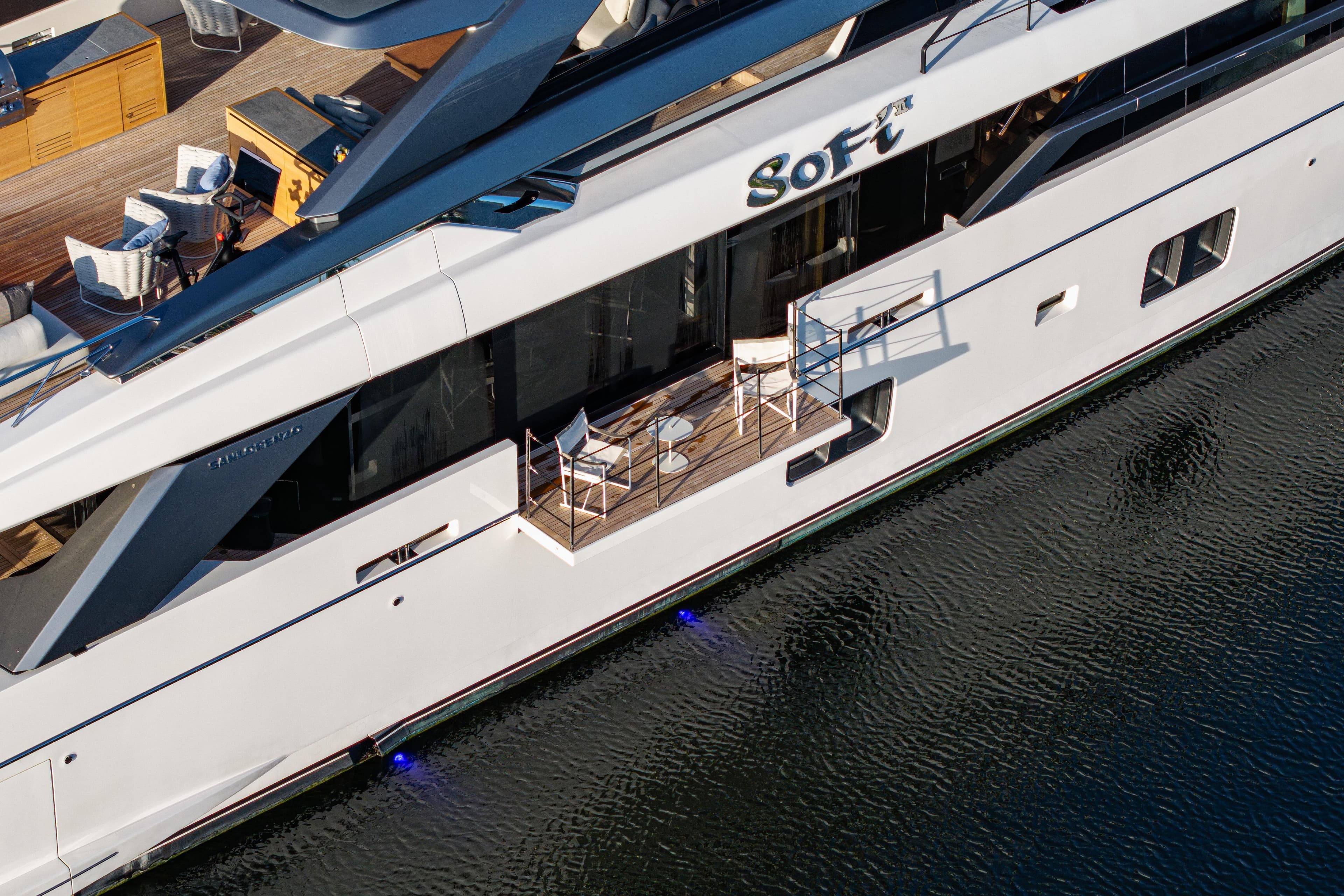 2023 Sanlorenzo SL120A luxury yacht with elegant deck and modern design.