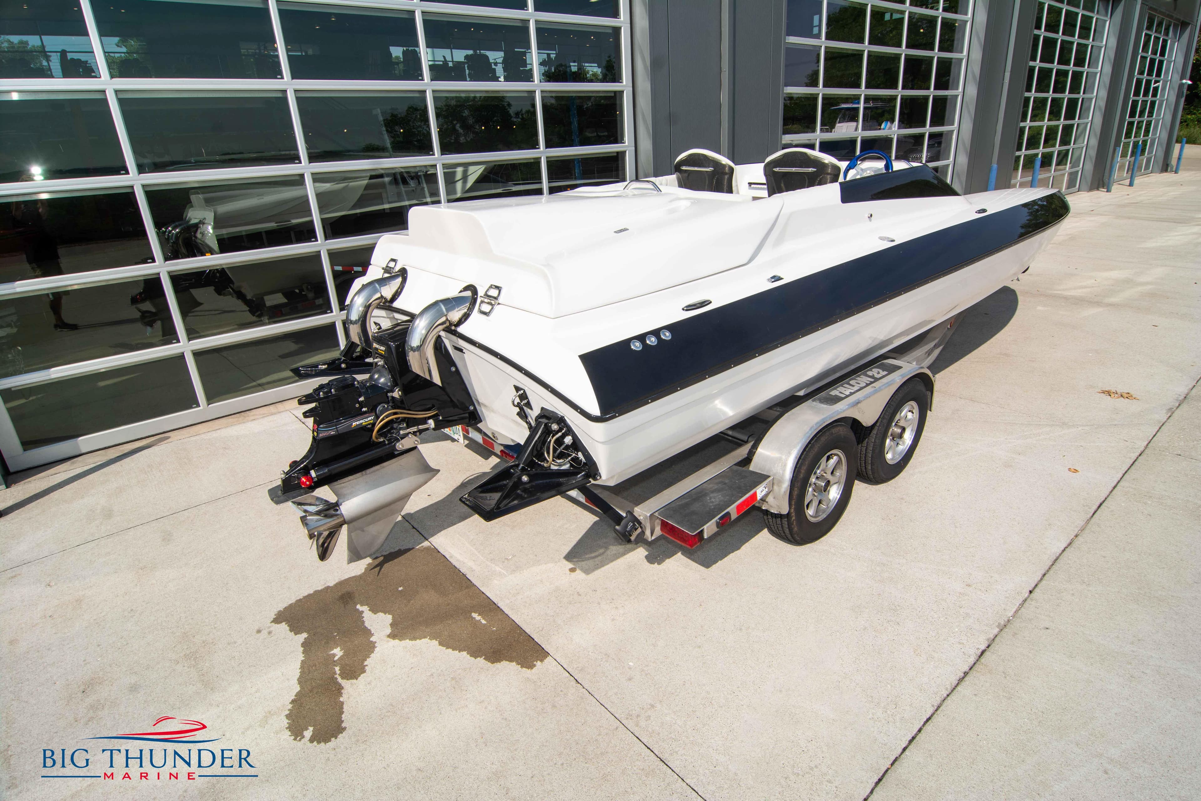 2019 Spectre Screaming Eagle 22 Talon boat on a trailer at Big Thunder Marine.